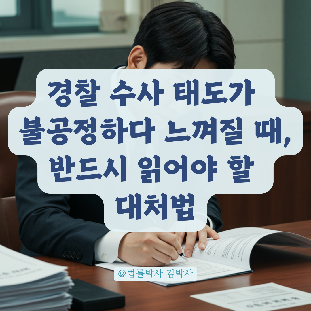 경찰 수사 태도가 편파적일 때, 민원 제기와 대처 요령 총정리.