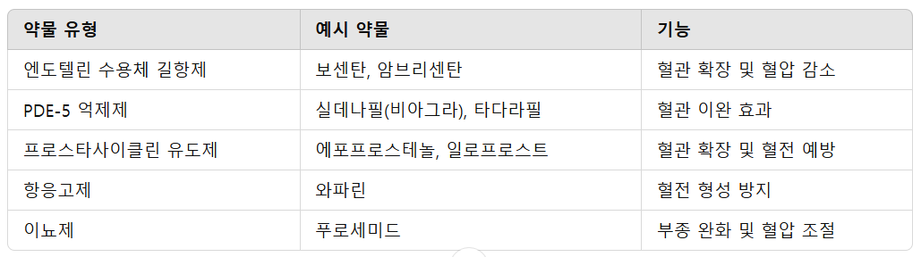 폐동맥 고혈압의 치료법 (약물치료)