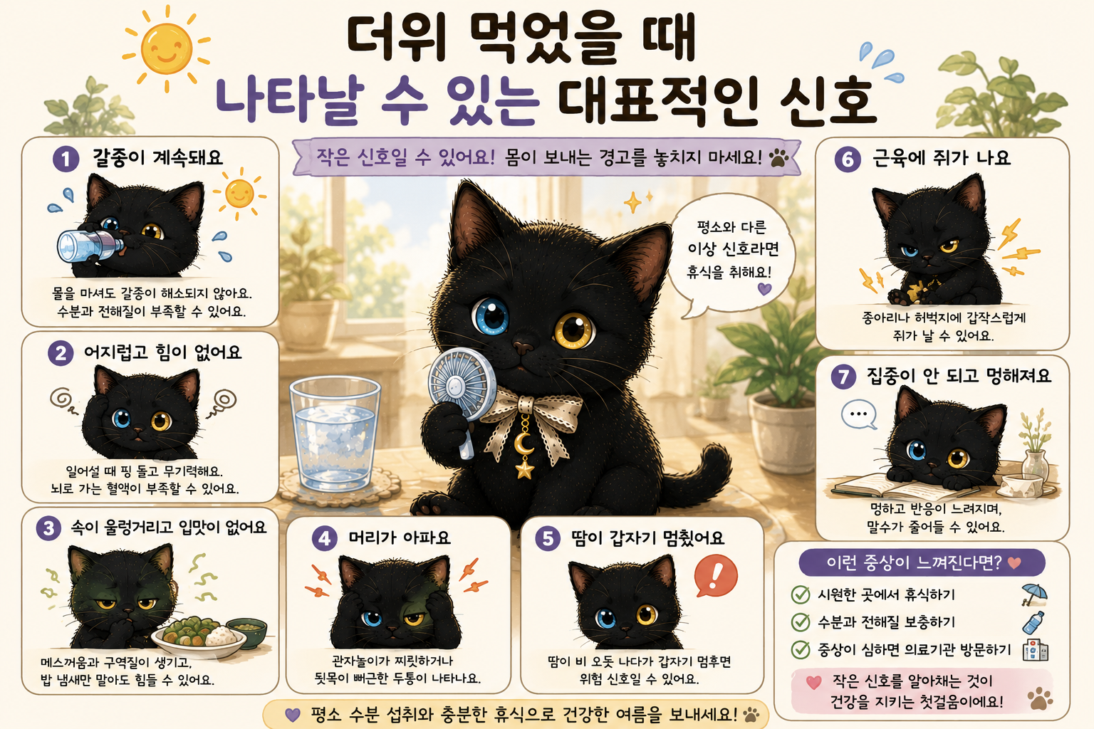 더위 먹었을 때 나타날 수 있는 대표적인 신호
