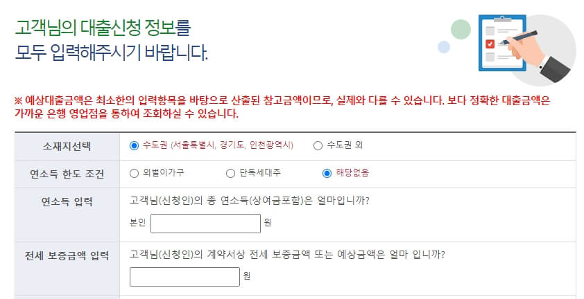 청년 맞춤형 전세 대출 신청 정보