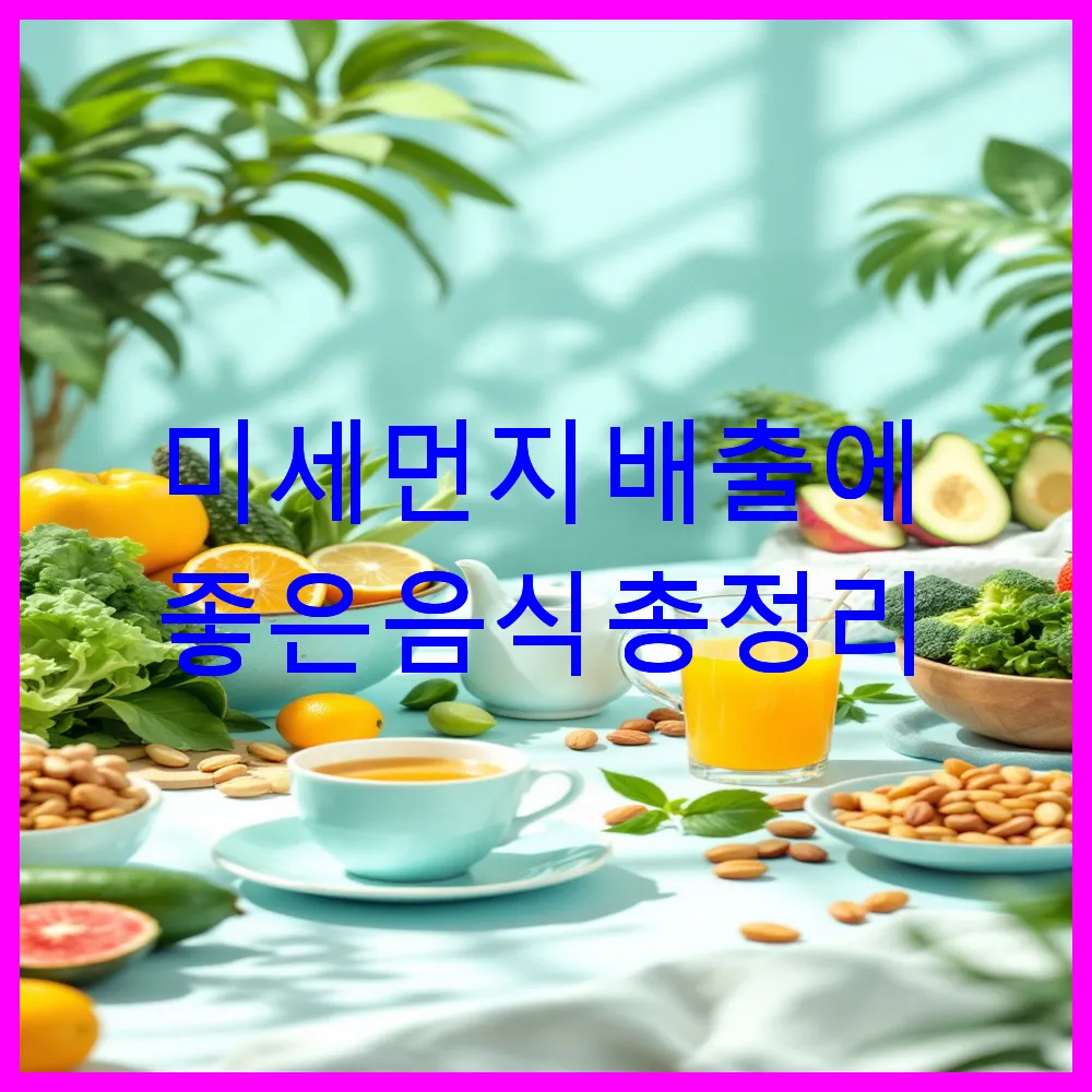 미세먼지 배출에 좋은 음식 총정리