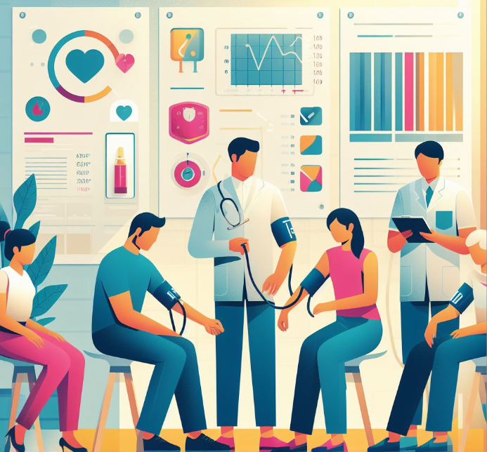 고혈압 및 고지혈증_혈압을 측정하는 남자 이미지