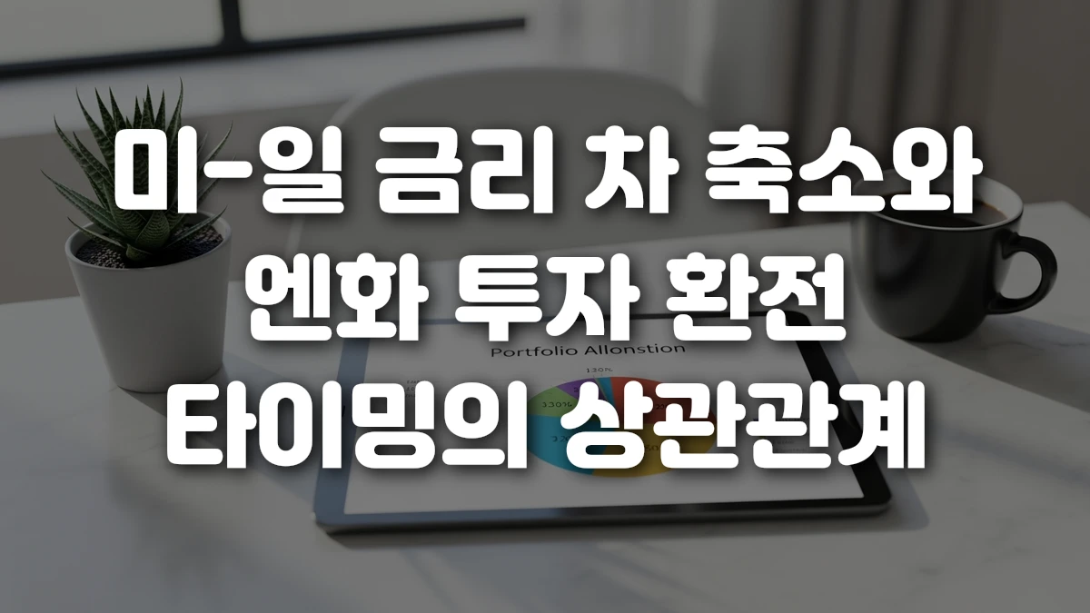 미 일 금리 차 축소와 엔화 투자 환전 타이밍의 상관관계