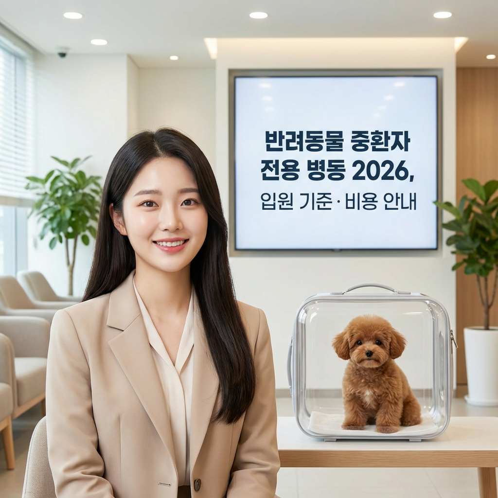 반려동물 중환자 전용 병동 2026 ｜ 입원 기준&middot;비용 안내