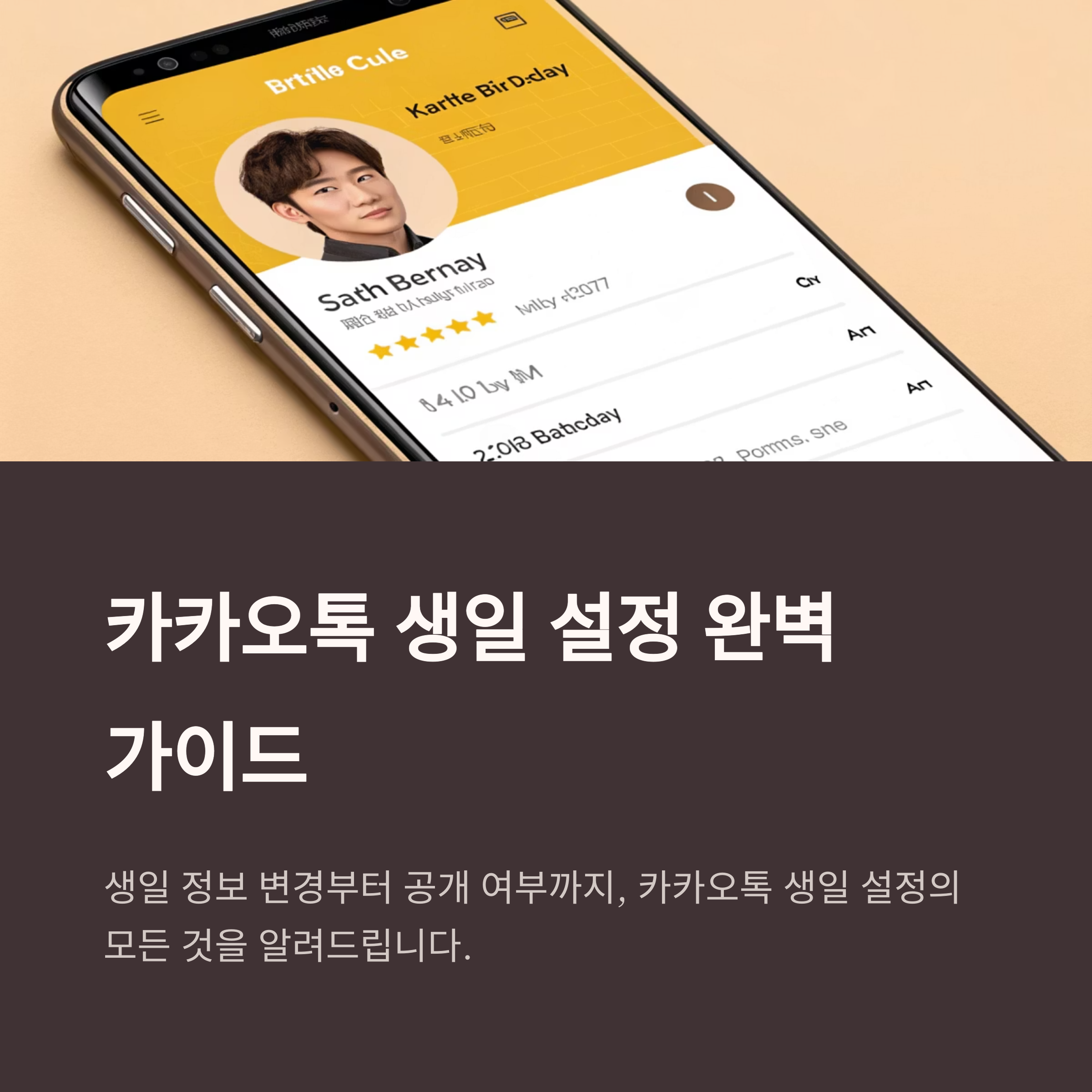 카톡생일 설정
