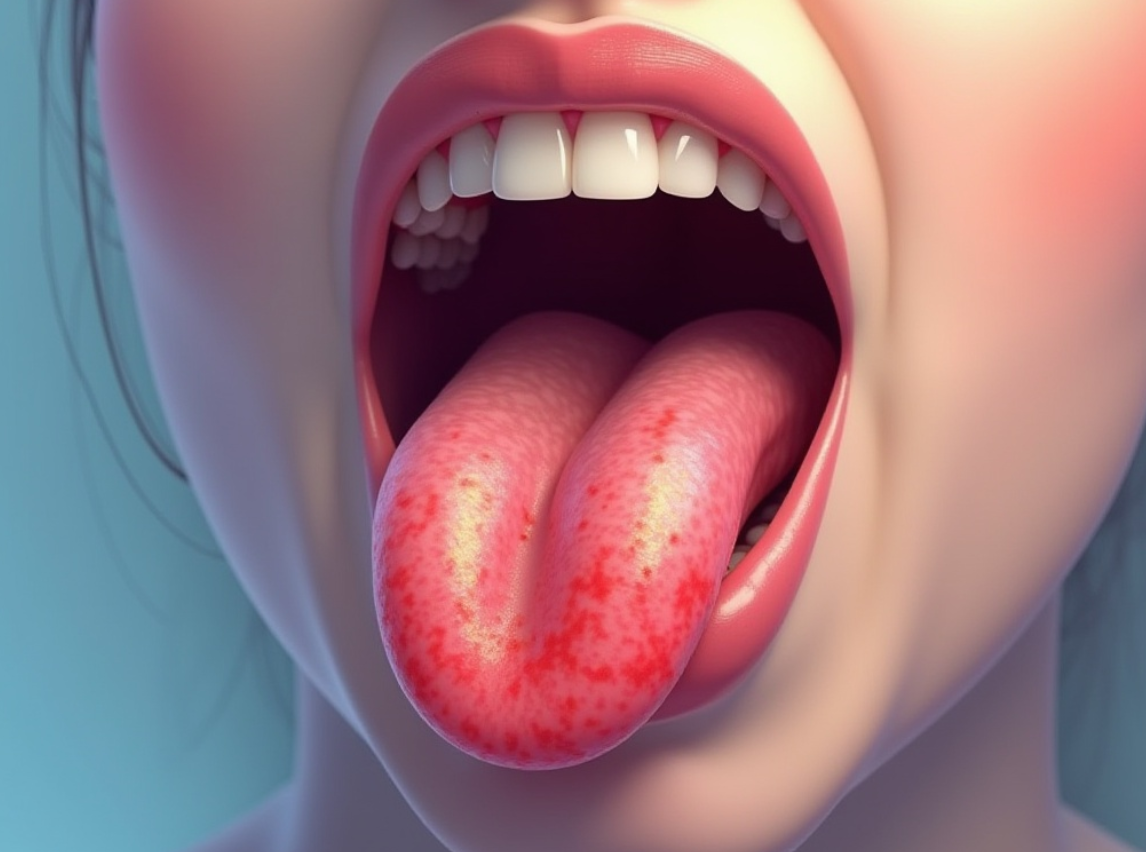 혀 내밀고 있는 사진