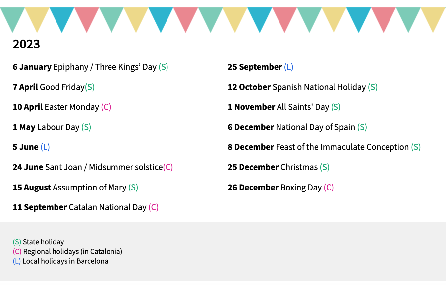 바로셀로나 공휴일