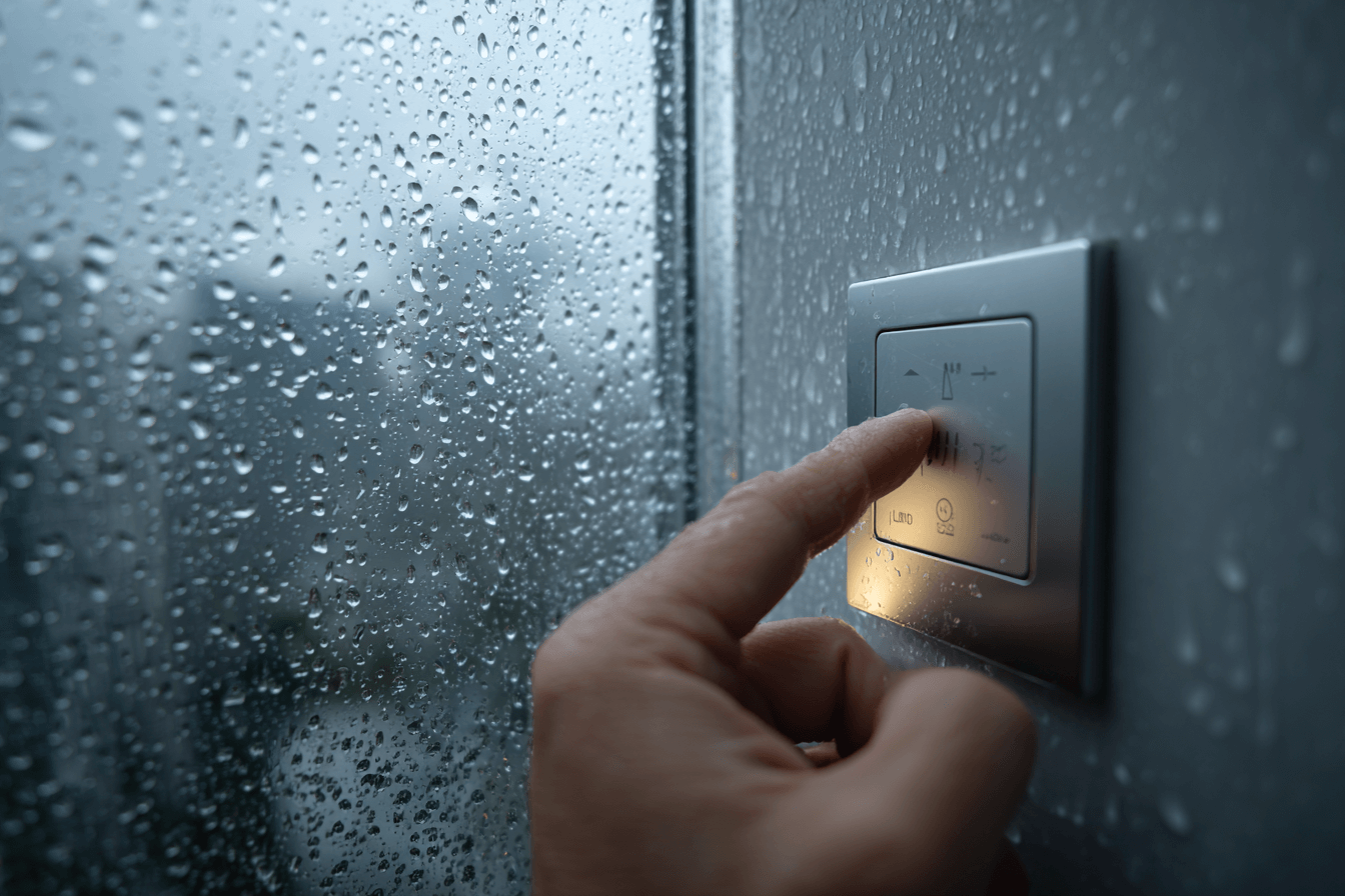 보일러를-조절하고-있는-사람의-손