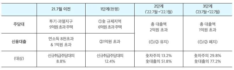 단계별 DSR 적용 표