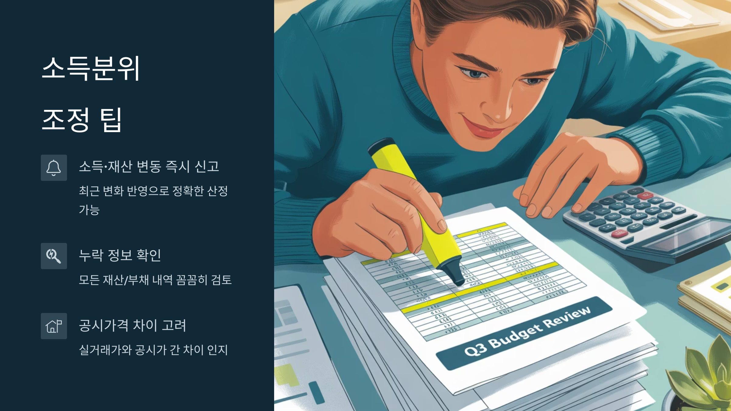 소득분위 조정 전략 요약