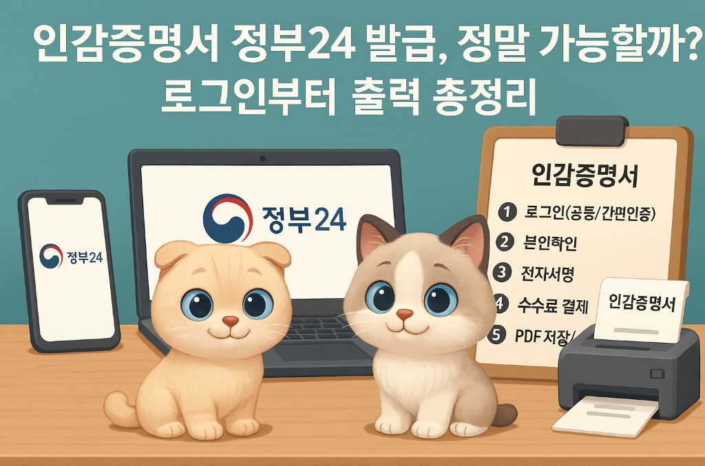 인감증명서 정부24 발급, 정말 가능할까? 로그인부터 출력 총정리