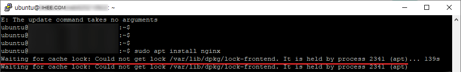 Waiting for cache lock: Could not get lock Waiting for cache lock: Could not get lock