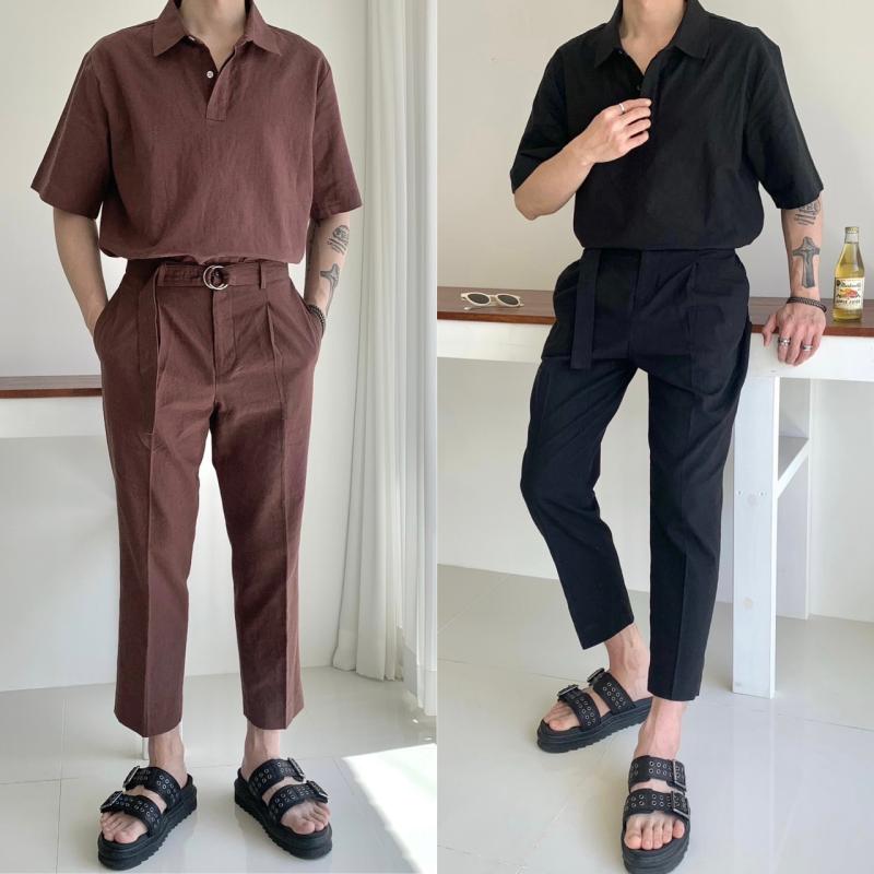 남자 여름 가을 린넨 셋업 수트 오버핏 반팔 정장 결혼식 캐주얼수트 세미정장 빅사이즈