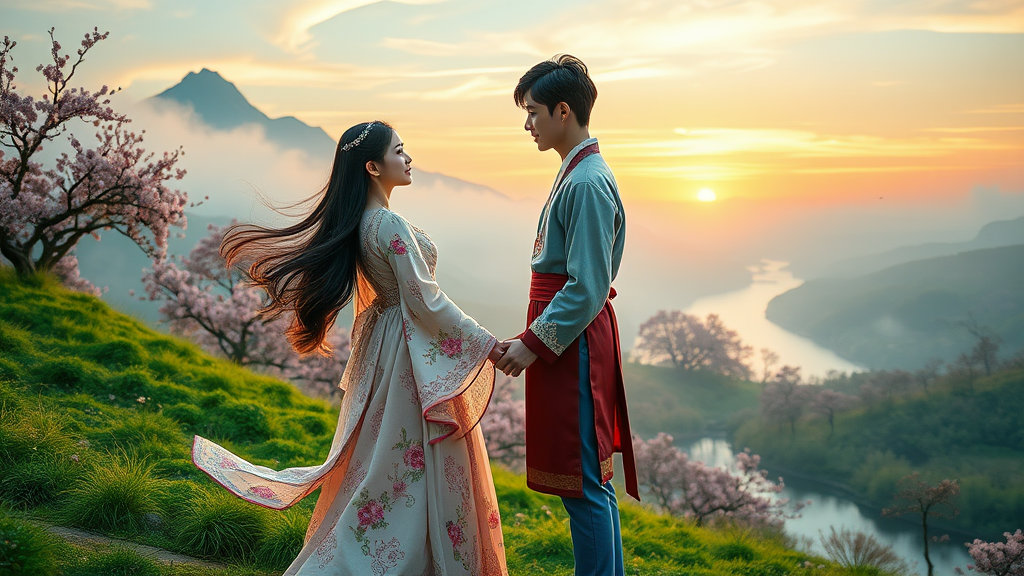 세계관 속 사랑 이야기를 묘사한 한국 판타지로맨스 영화