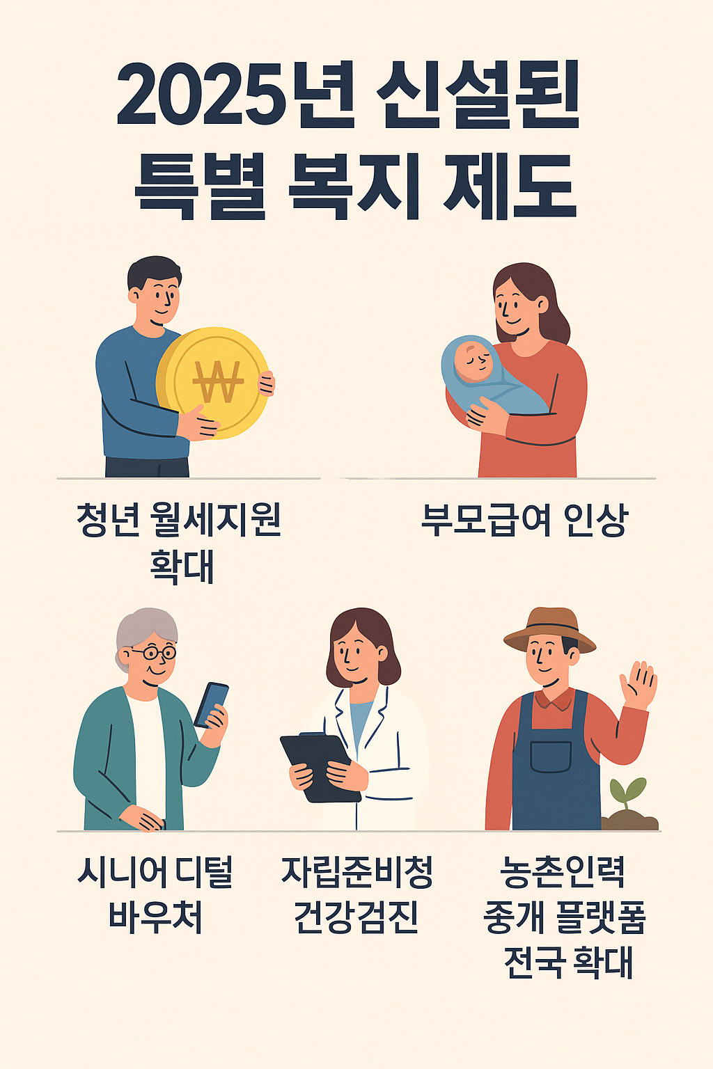 꼭 알아야 할 국민 복지 이야기 ④ &ndash; 2025년 신설된 특별 복지 제도 모음