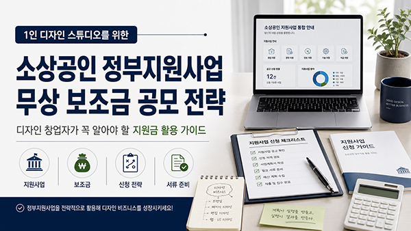 1인 디자인 스튜디오를 위한 소상공인 정부지원사업 및 무상 보조금 공모 전략