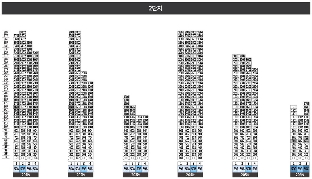 광명-자이-더샵-포레나-동-호수-배치도-201동-202동-203동-204동-205동-206동