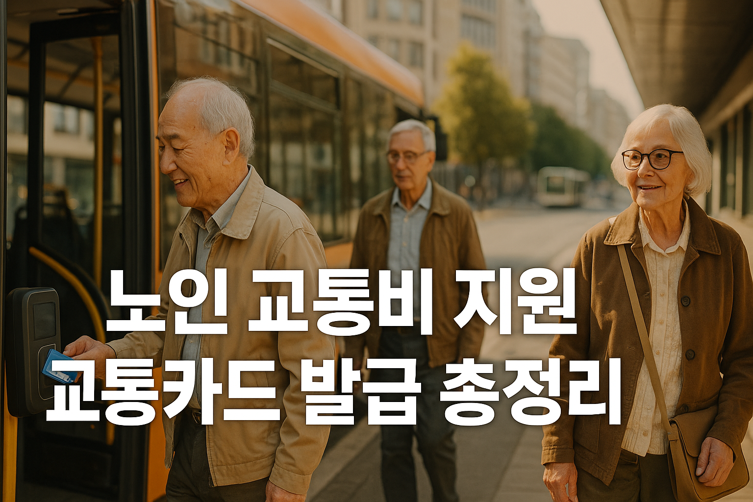 노인 교통비 지원 및 교통카드 발급 총정리