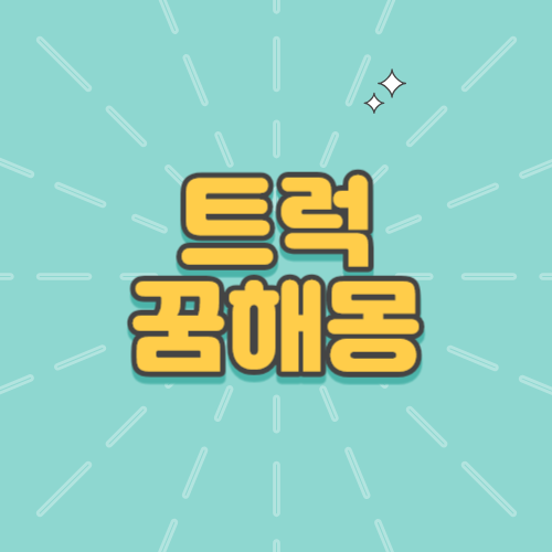 트럭 꿈해몽, 화물차 꿈해몽, 트럭 타는 꿈해몽, 화물을가득싣고가는꿈 등