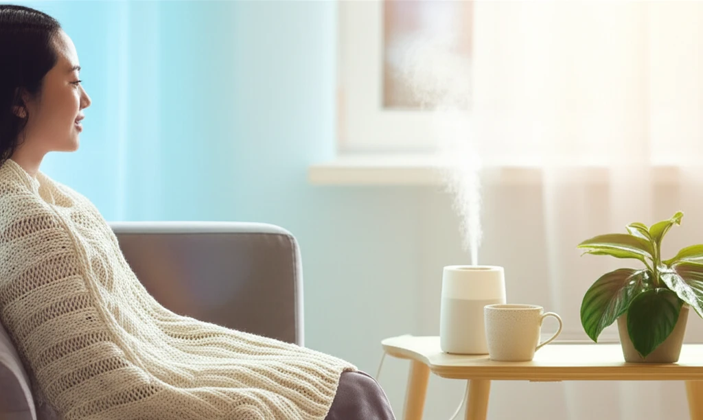 만성 가래 탈출 온도와 수분으로 기관..