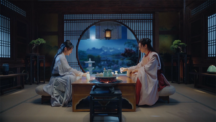 마주보며-술-마시는-주자서-온객행