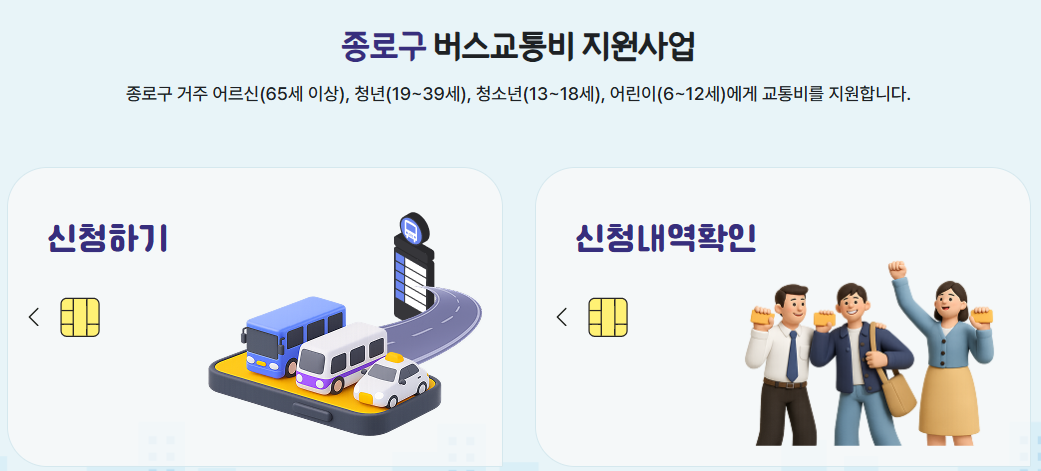 종로구 버스 교통비 지원사업