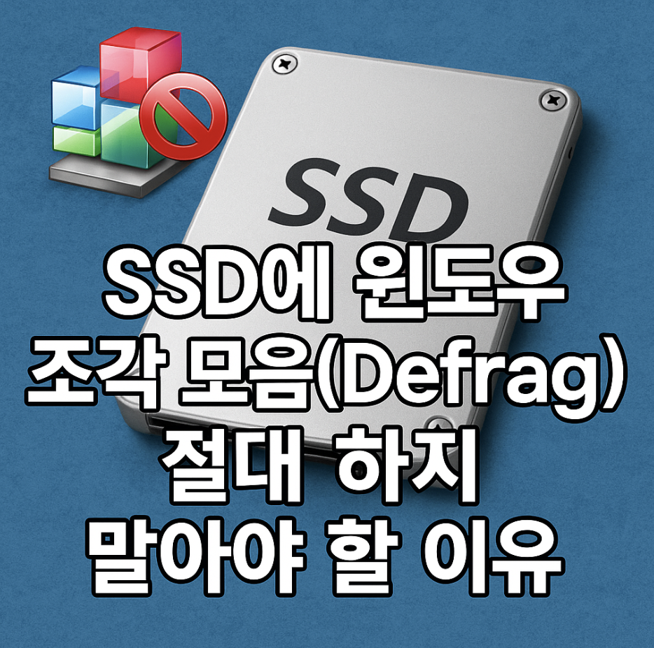 SSD에 윈도우 조각 모음(Defrag), 절대 하지 말아야 할 이유