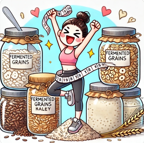 곡물과 다이어트를 표현한 이미지