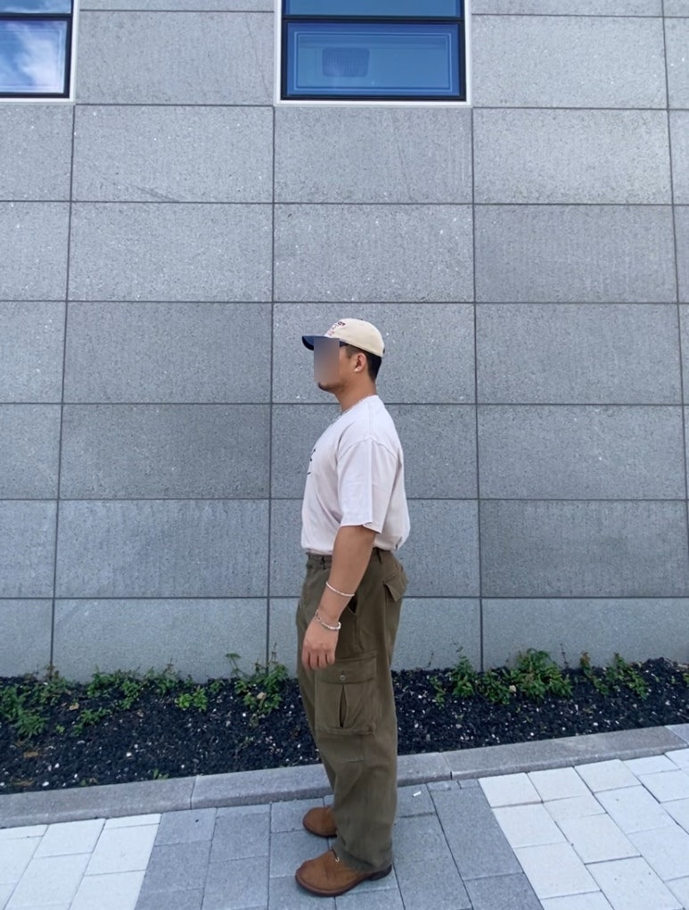 데일리룩('26. 9. 5.)곤니치와봉쥬르 빈티지 워싱투톤 볼캡, 스탠다드에러 피그먼트 티셔츠, 프리즘웍스 카고팬츠, 레드윙 아이언레인저 스웨이드 8083 호손 뮬스키너, 케이엔드