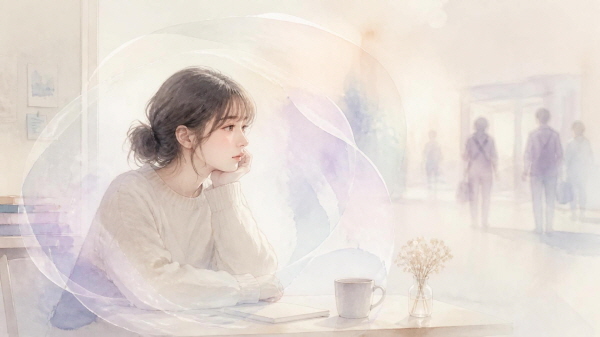 사람을 싫어하는 것이 아니라, 마음이 먼저 경계하는 순간들에 관한 그림입니다