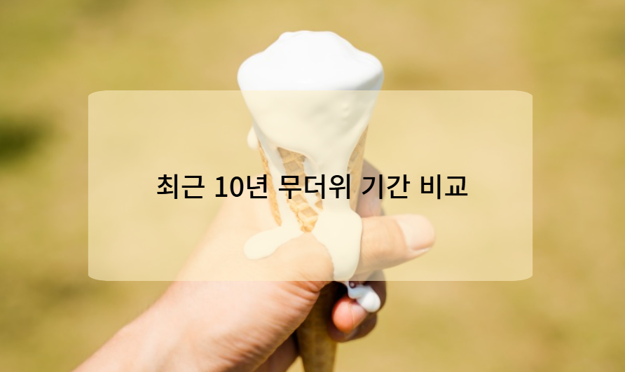 최근 10년 무더위 기간 비교