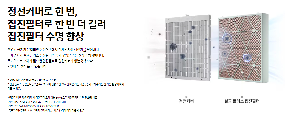 삼성전자 공기청정기 비스포크 큐브 에어 53㎡ 색상 세이지 그린