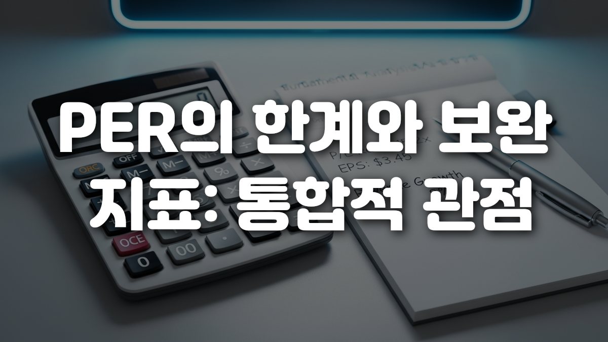 PER의 한계와 보완 지표 통합적 관점