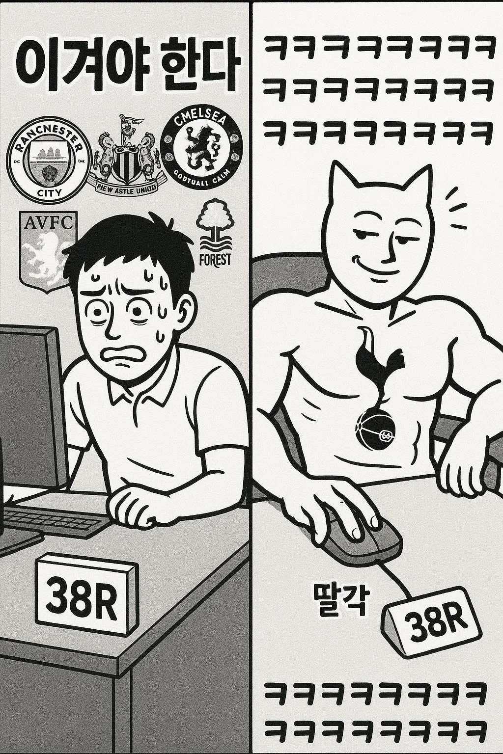 프리미어리그 마지막 라운드 챔피언스리그 진출 경쟁 현황