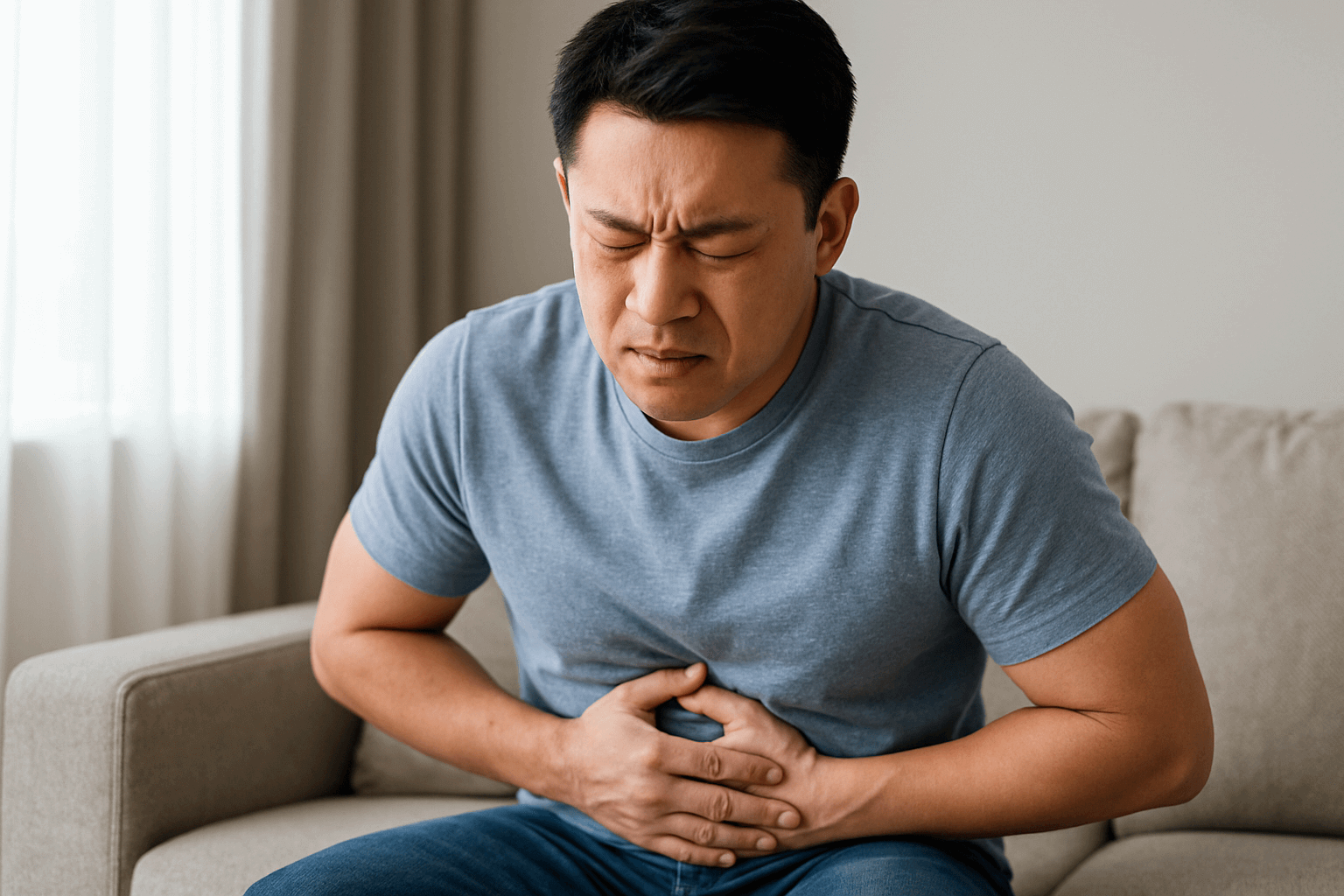 급성 췌장 통증과 소화장애로 의심되는 췌장염 증상