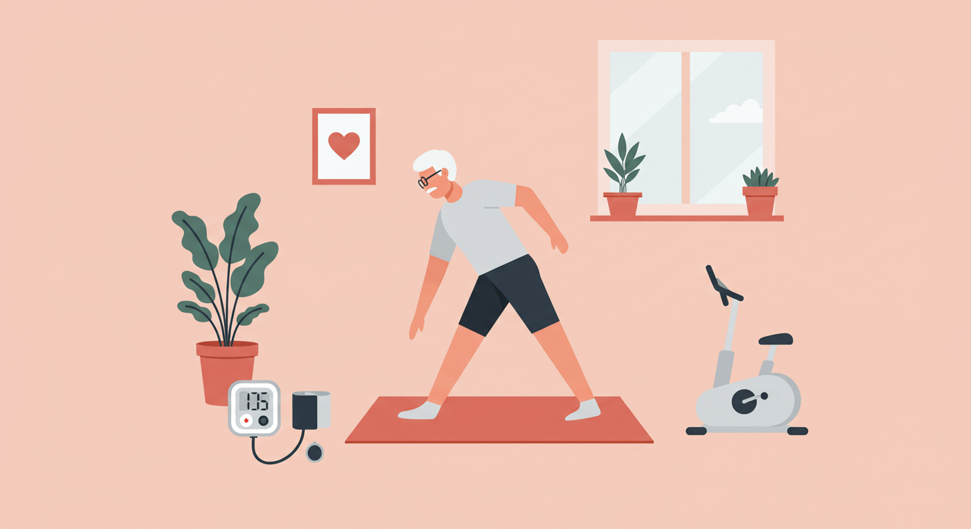 중장년 홈트 인기 (고혈압, 스트레칭, 유산소)