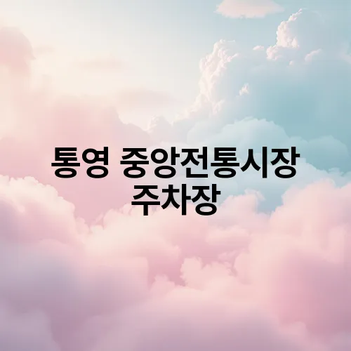 통영 중앙전통시장 주차장