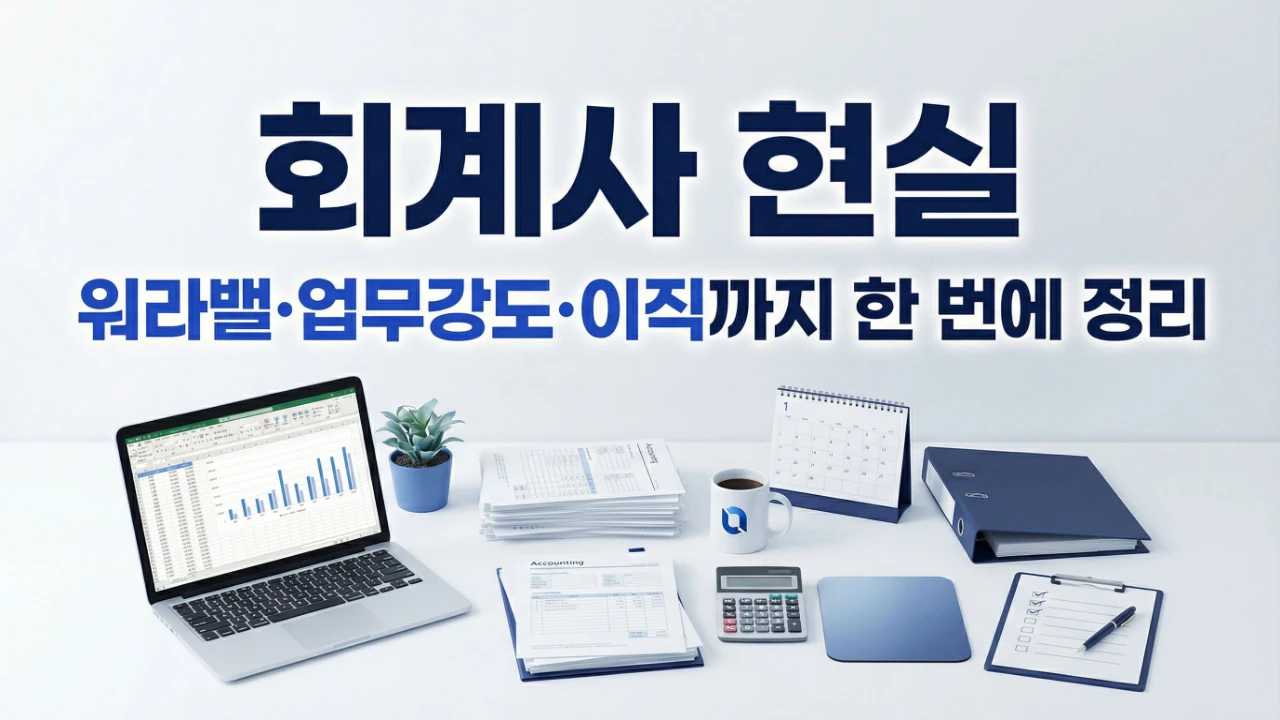 회계사 현실과 워라밸 업무강도 이직 고민을 안내하는 대표이미지