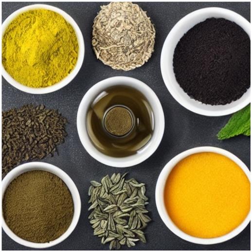 다양한 허브 영양제 그림