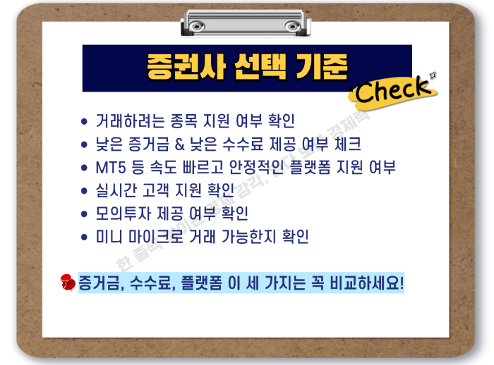 해외선물 거래 증권사 선택 시 체크리스트