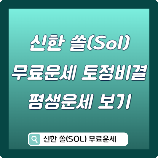 신한 쏠 무료운세 평생운세 보기