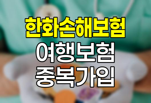 한화손해보험 여행보험 중복가입 안내