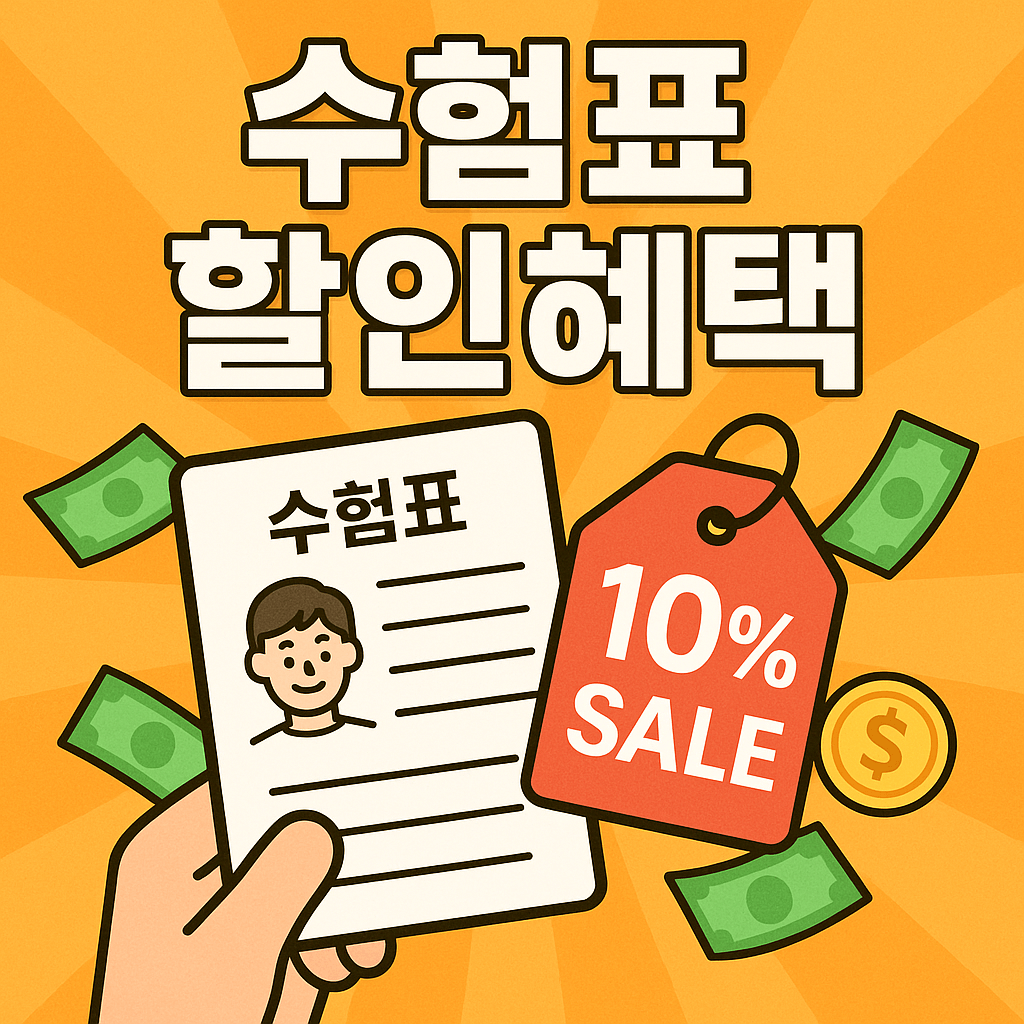 수험표 할인혜택