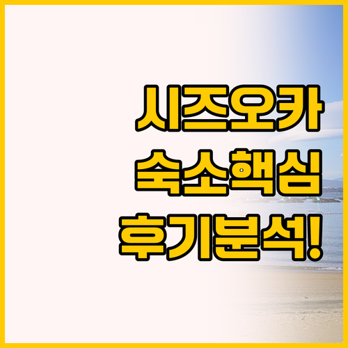 시즈오카 여행 숙소 고민 끝, 아소시..