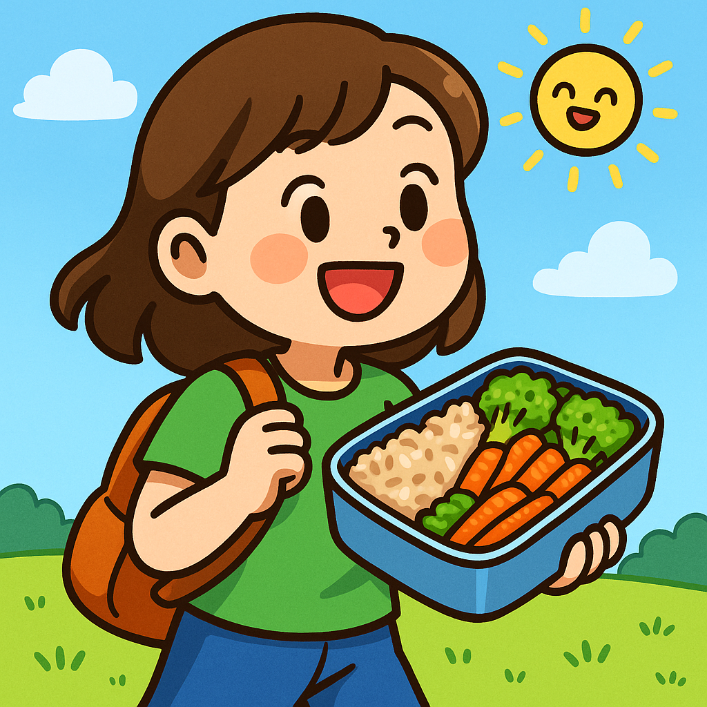 현미밥+구운 채소로 만드는 든든 비건 도시락