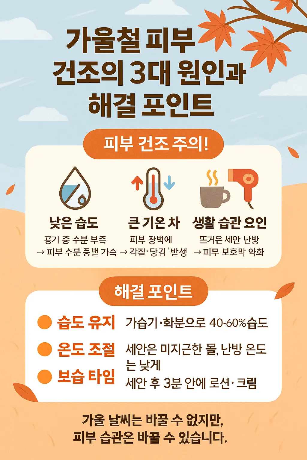 7일 홈케어 보습 루틴: 가을 피부를 되살리는 촉촉한 한 주의 기적