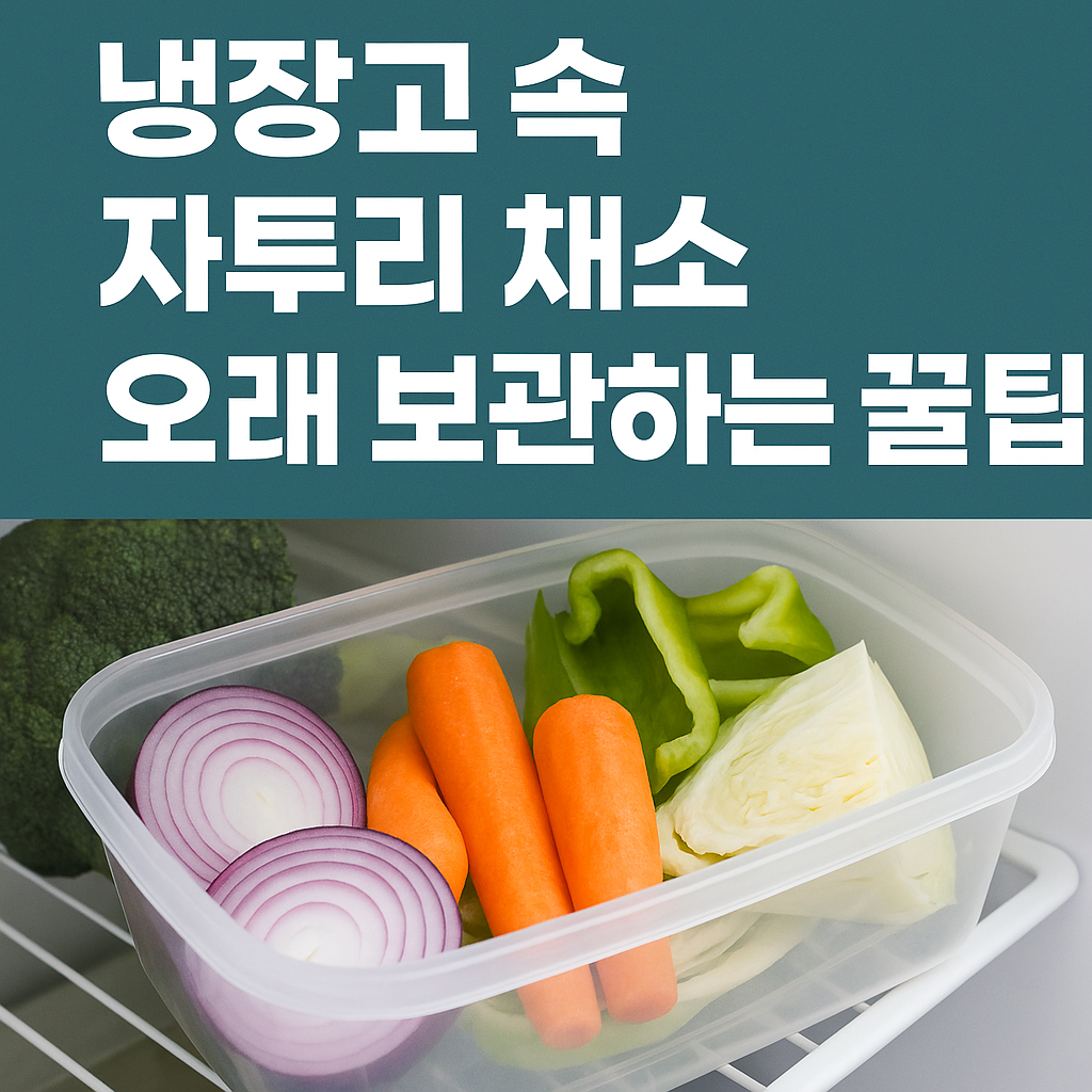 냉장고 속 자투리 채소 오래 보관하는 꿀팁