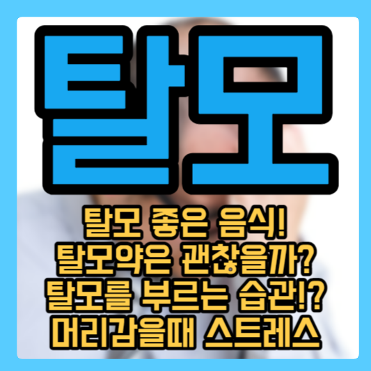 탈모 좋은 음식, 탈모약? 탈모 습관!? 탈모일까?