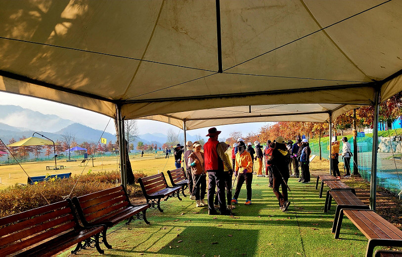 경기도 가평군 대성리 '가평파크골프장' 유명한 만큼 인산인해
