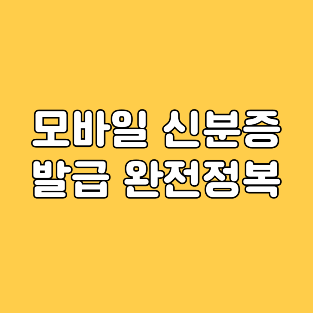 모바일 신분증 발급